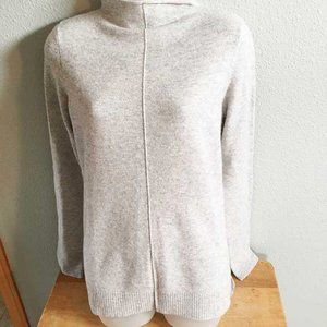 Max Studio gray mock T all cashmere sweater M